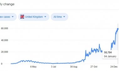 Lockdown in the UK until March, school closed until mid February; First case of new strain in New York.