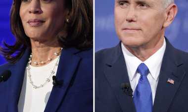 Mike Pence greets elected Vice President Kamala Harris, pledges support.