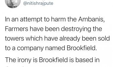 Nitish Rajput tweeted about how destroying the towers won’t affect the Ambanis.