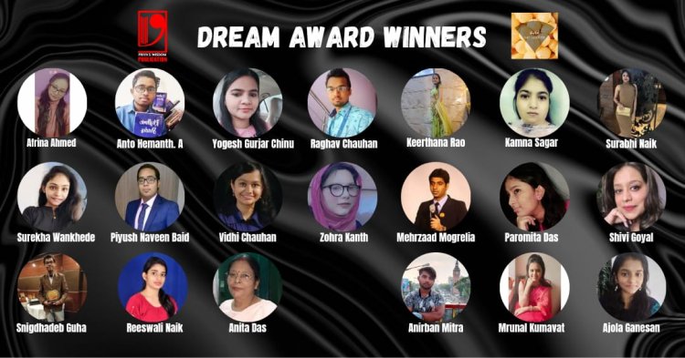 DREAM AWARD by Priya's Wisdom Publication - Twenty Talented Awardees making it big!