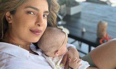 Priyanka Chopra again hid the face of daughter Malti, the little angel was seen in her mother's lap