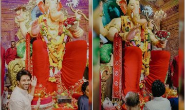 Ganesh Chaturthi 2022: Karthik Aryan reached Lalbagh among the crowd to seek blessings of Ganpati Bappa, video viral