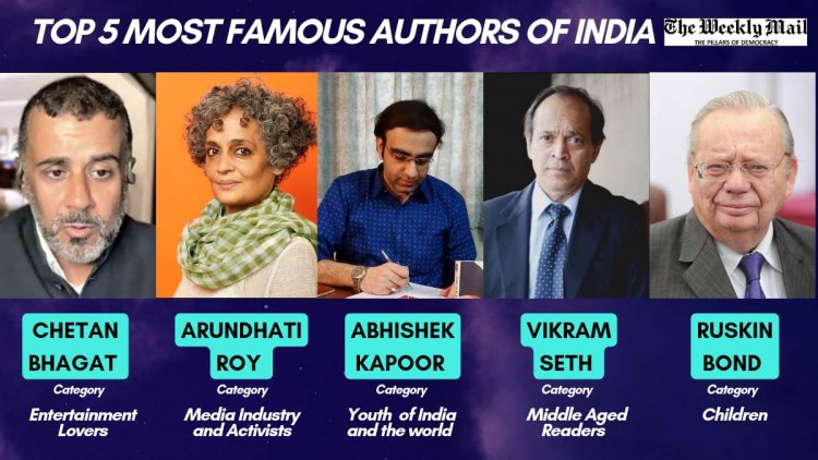 Top 5 most famous authors of India