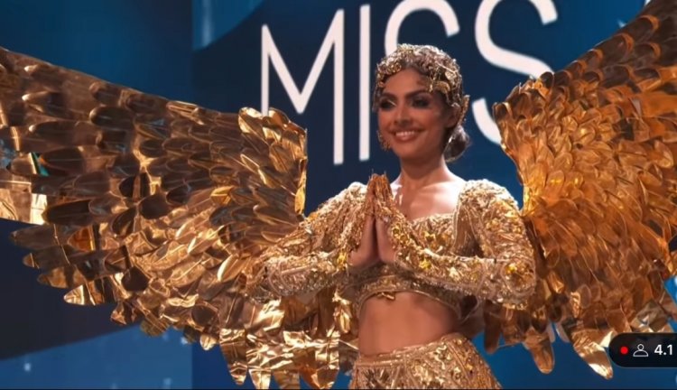 Divita Rai represented India as 'Sone Ki Chidiya' wearing a golden costume at the 71st Miss Universe event, watch VIDEO