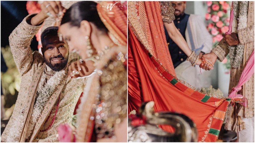 Hardik shares pictures of his Hindu customs wedding, took seven rounds with Natasha, picture surface