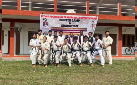 First All Arunachal Pradesh Full Contact Karate winter camp and belt grading test