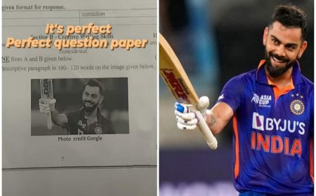 Question on Virat Kohli appears  in class 9 English paper, picture goes viral on social media