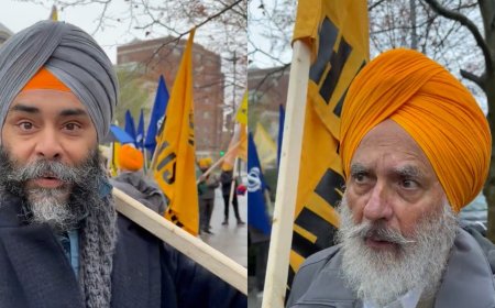 'F**K Indian Government and Modi'....Khalistani Protesters abuse, attack Indians and journalist in US | Video