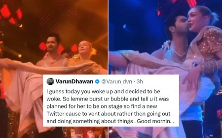 Fans criticize Varun Dhawan for lifting and kissing  Gigi Hadid during performance at NMACC actor replies, Watch Video