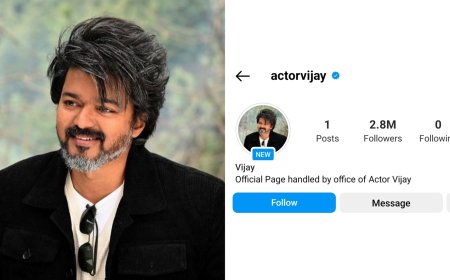 2.7M fans followed South Superstar Thalapathy Vijay within hours of his Instagram debut, see his first post and story