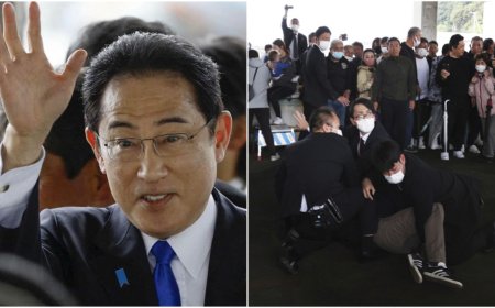 Japan PM attacked with 'smoke bomb' during speech, viral video