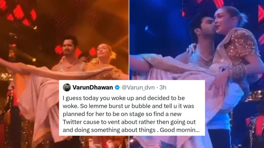 Fans criticize Varun Dhawan for lifting and kissing  Gigi Hadid during performance at NMACC actor replies, Watch Video