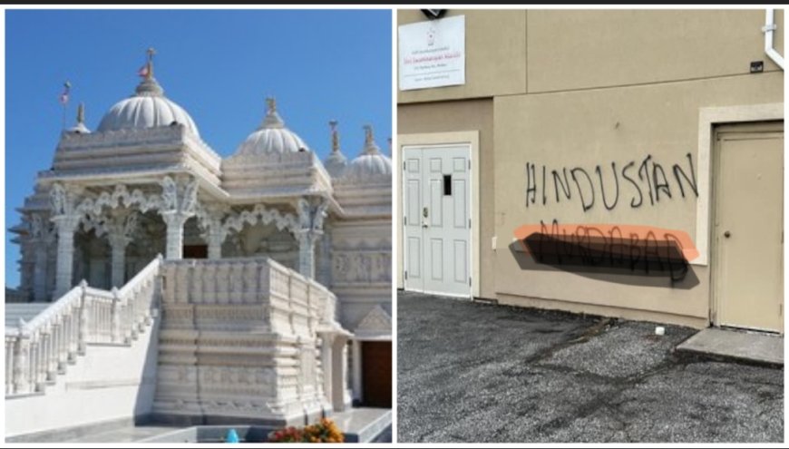 Hindu temple vandalized for the fifth time in Canada, anti-India slogans written on the wall