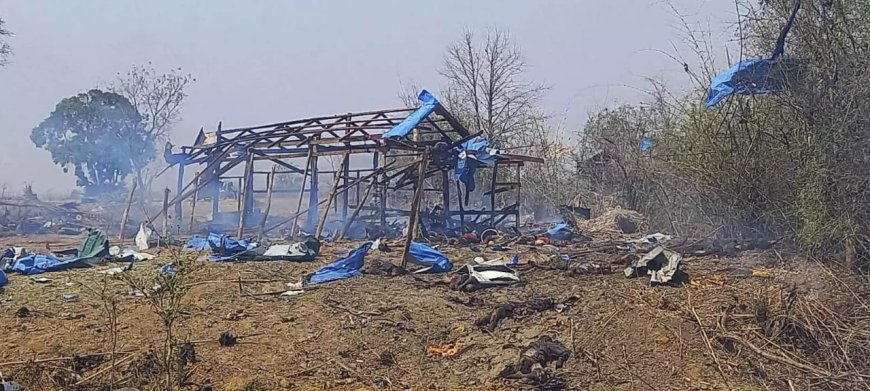 100 including children and women killed in air strike by Myanmar military