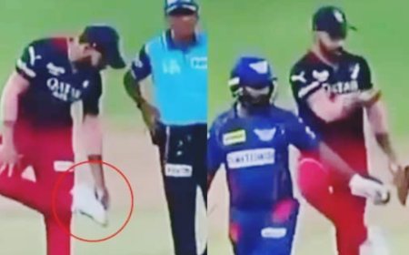 Virat kohli pointed his shoe dust to Naveen-ul-Haq, video goes viral