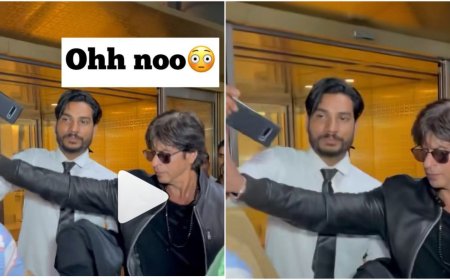 WATCH: SRK angrily pushes away fan trying to take selfie with him