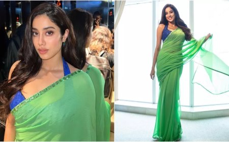 Janhvi Kapoor's 'Bawal' look seen in green saree, you can also take inspiration for Sawan