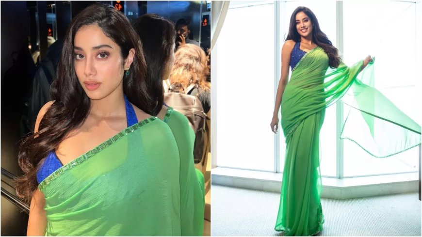 Janhvi Kapoor's 'Bawal' look seen in green saree, you can also take inspiration for Sawan