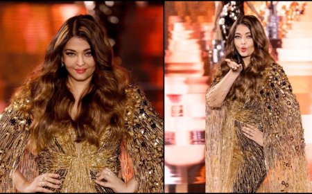 49 year old Aishwarya Rai Bachchan's magic worked in the Paris fashion show, set the stage on fire in her shimmery gown; see photos