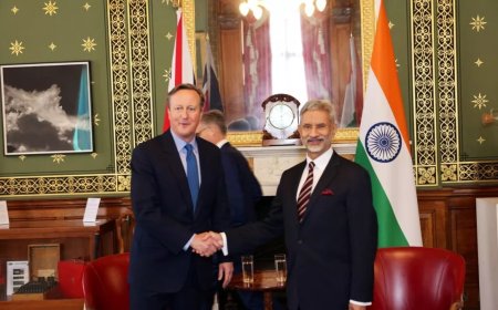 UK News: Jaishankar met British Foreign Minister Cameron on the very first day of his tenure, many important issues were discussed