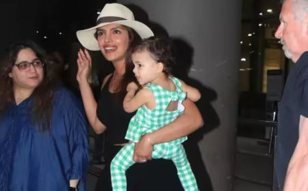 Priyanka Chopra reached Mumbai with her two-year old daughter, Malti Marie got scared after seeing the paparazzi.
