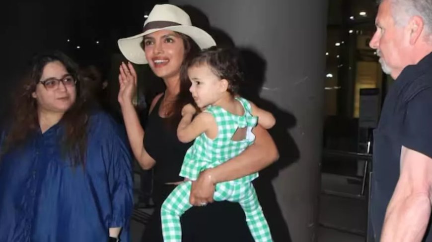 Priyanka Chopra reached Mumbai with her two-year old daughter, Malti Marie got scared after seeing the paparazzi.