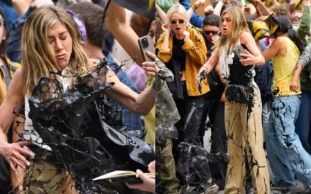 Accident happened during shooting with Friends fame Jennifer Aniston, black paint was thrown on the actress