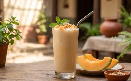 During the summer days, you simply must drink a refreshing 'Muskmelon Lassi'—everyone, from children to adults, is sure to love it.