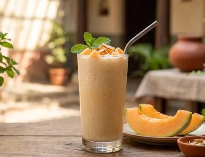 During the summer days, you simply must drink a refreshing 'Muskmelon Lassi'—everyone, from children to adults, is sure to love it.