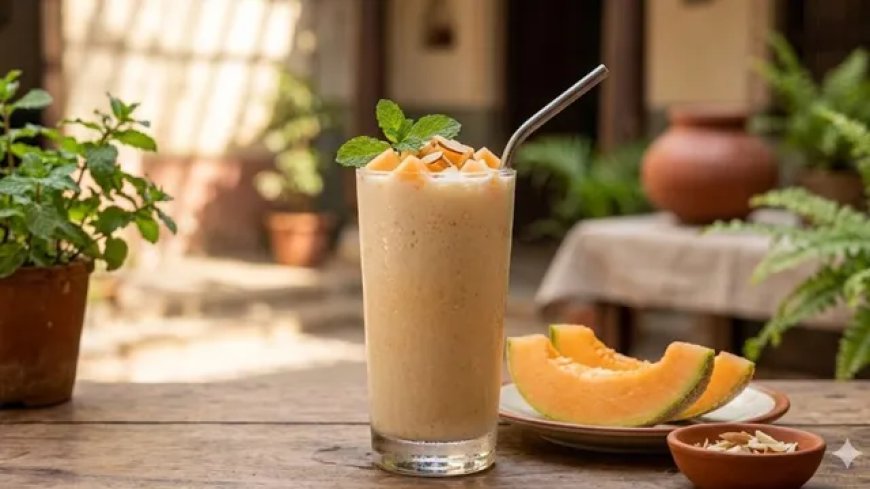 During the summer days, you simply must drink a refreshing 'Muskmelon Lassi'—everyone, from children to adults, is sure to love it.