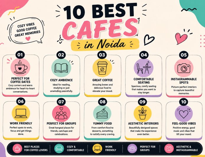 10 Best Cafés in Noida for Coffee Lovers, Cozy Vibes & Aesthetic Hangouts